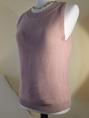 Sleeveless Knit Shell in Dusty Mauve